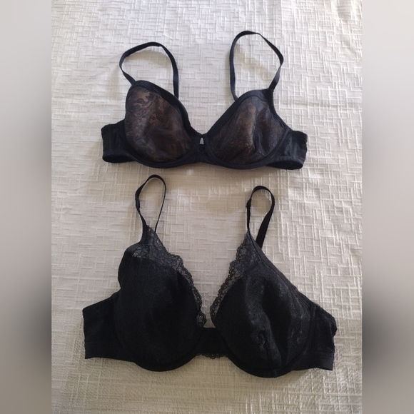 Soma Other - Lot Of 2 Soma Black Lightest Lift Underwire Perfect Coverage & Plunge Bra 36B
